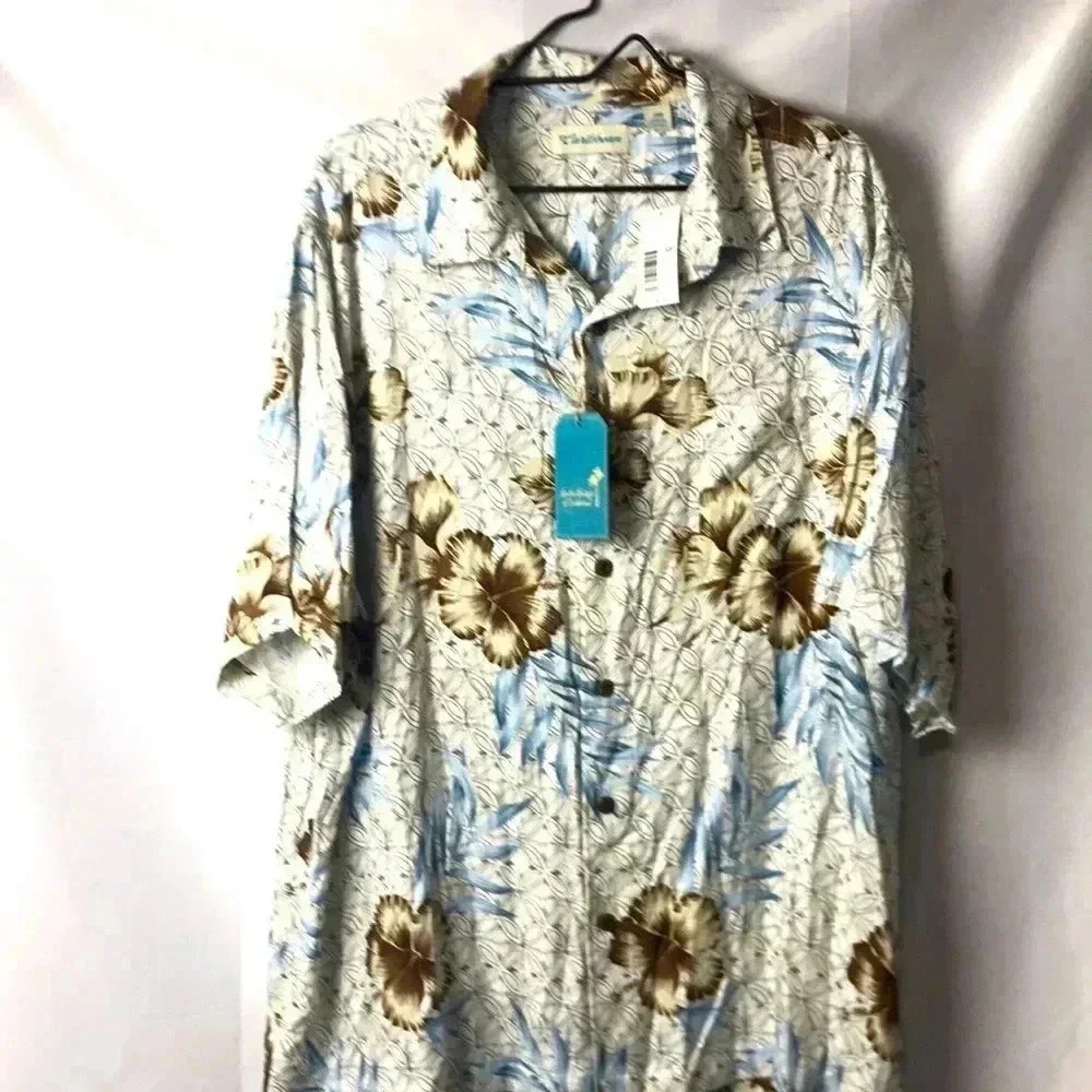 NWT CARIBBEAN MENS SZ 2XB TROPICAL‎ SHIRT